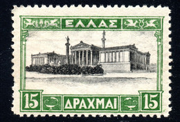 481.GREECE.1934 LANDSCAPES RE-ISSUE 15 DR.HELLAS 521,SC.370 MH.SHORT PERF AT LEFT. - Nuovi