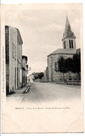 Carte Postale Ancienne Brioux Sur Boutonne - Place De La Mairie. Route De Saintes à Poitiers - Brioux Sur Boutonne