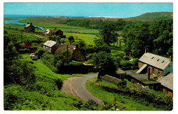 Ref 1498 - Postcard - The Estuary & Houses Ogmore-by-Sea Glamorgn Wales - Glamorgan