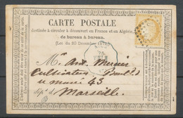 1874 CP 15c GC2240 Convoyeur Station Bleu NICE VINT.M (87) ALPES MARITIMES H3106 - 1849-1876: Période Classique