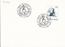 San Marino - SSt. Congresso CIFT Gruppo Musica (8.652) - Storia Postale