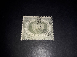 01AL10 REPUB. DI SAN MARINO 1892 1894 TIPI PRECEDENTI NUOVI VALORI 5 CENT. "XO" - Used Stamps