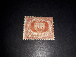 01AL10 REPUB. DI SAN MARINO 1892 1894 TIPI PRECEDENTI NUOVI VALORI 65 CENT. "O" - Used Stamps