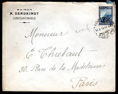 TURQUIE - Lettre De CONSTANTINOPLE Pour Paris 1927 - Storia Postale