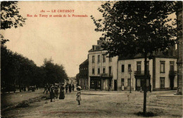 CPA Le CREUSOT - Rue De Torcy Et Entrée De La Promenade (386801) - Le Creusot