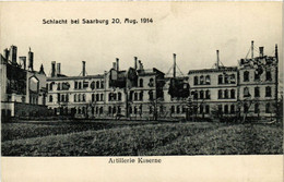 CPA AK SARREBOURG SAARBURG I. L. Artillerie Kaserne Schlacht 1914 (387599) - Sarrebourg