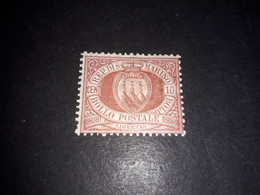 01AL10 REPUB. DI SAN MARINO 1894 TIPI PRECEDENTI IN NUOVI COLORI 10 CENT. "X" - Unused Stamps