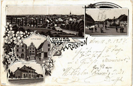 CPA AK SAARUNION - Gare - Bahnhof - Hauptplatz - Vue (387188) - Sarre-Union