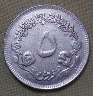 Sudan Democratic Republic 1980 , VV Rare 5 Qirsh , KM 54 .2 , Gomm - Sudan