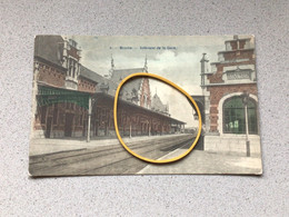 Binche Carte Postale D’époque Intérieur De La Gare - Binche