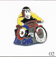 Pin's Association “Les Lou Gras“ à Jaujac (07) Spécialisée Dans La Rénovation De Motos Anciennes. Non Est. EGF. T837-02 - Motos