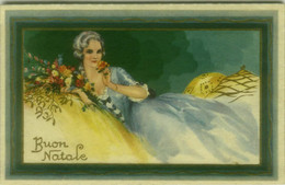 BUSI (?? )  SIGNED 1910s POSTCARD - WOMAN & FLOWERS - EDIT DEGAMI 3144 (BG2220) - Busi, Adolfo