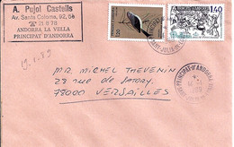 ANDORRE N°292/294 SUR L. DU 14.1.89 - Cartas & Documentos