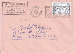 ANDORRE N°296 SUR L. DU 19.10.83 - Covers & Documents