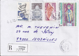 ANDORRE N°298/297/281/PA7 SUR L. REC. DU 2.3.82 - Covers & Documents