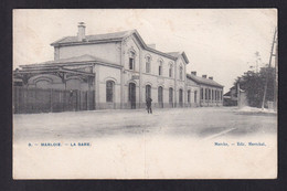 DDAA 417 - Carte-Vue De MARLOIE - La Gare - Circulée MARLOIE 1906 Vers DINANT - Editeur Maréchal , Marche - Marche-en-Famenne