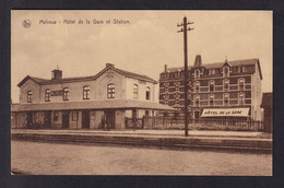 DDAA 418 - Carte-Vue De MELREUX - Hotel De La Gare Et Station - Circulée MELREUX 1931 - Editeur Austenne , Hotel Gare - Hotton