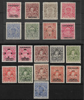 INDIA - COCHIN 1942 - 1948 MOUNTED MINT COLLECTION INCLUDING OFFICIALS Cat £146+ - Cochin