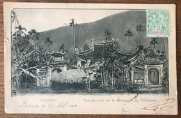 Indochine N°17 Sur CPA - TAD BANAM CAMBODGE 21.4.1903 Pour La France, 2 Photos - (B327) - Cartas & Documentos