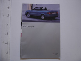 Catalogue Brochure Prospekt AUDI Cabriolet Automobile 1994 - Voitures