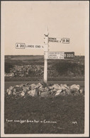 First And Last Sign Post In England, C.1940s - RP Postcard - Land's End