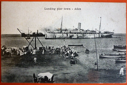 SS. "KOERBER" AT PORT OF ADEN , LLOYD AUSTRIACO , ÖSTERREICHISCHE LLOYD , TRIESTE - Steamers