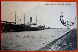 SS. "NIPPON" PASSING SUEZ CANAL, LLOYD AUSTRIACO, ÖSTERREICHISCHER LLOYD, TRIESTE - Paquebots