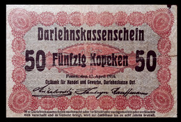 # # # Sehr Seltene Banknote Aus Posen (Ostpreußen/Litauen) 50 Kopeken 1916 # # # - Lithuania