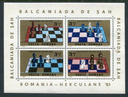 ROMANIA 1984 Chess Balkaniad Block MNH / **.  Michel Blocks 201 - Nuovi