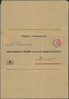 N°138 Sur Imprimé "Papiers D'assurances" De Bruxelles > Moorsel + Réponse Avec Cachet DC Fortune "Moorsel" - Noodstempels (1919)
