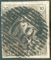 N°1 - Epaulette 10 Centimes Brun, Belles Grandes Marges, Obl. P.68 LE FAYT Centrale. - 18799 - 1849 Mostrine