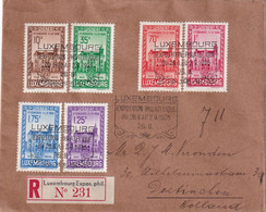 LUXEMBOURG 1936 LETTRE RECOMMANDEE DE LUXEMBOURG EXP. PHIL AVEC CACHET ARRIVEE DOETINCHEM - Covers & Documents