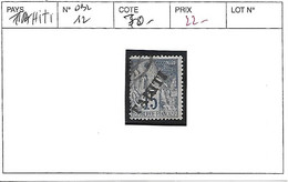TAHITI N° 12 OBL - Used Stamps