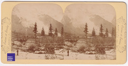 Glacier Des Bossons - Chamonix Mont-Blanc Photo Stéréoscopique 16,8x8,4cm Vers 1880/90 Pont Arve Haute-Savoie C5-28 - Stereoscopic