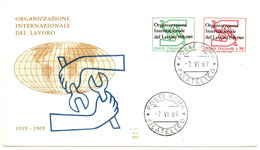 1969 - Italia 1112/13 Organizzazione Internazionale Del Lavoro       FDC - IAO