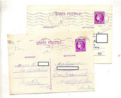 Carte Postale 1F50 Ceres Flamme Muette - Cartes Postales Types Et TSC (avant 1995)