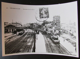 Photo 12.6 X 9 - Photo D'une Carte Postale De Charenton - Intérieur De La Gare - Train - Val De Marne - 94 - Trains