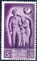 POLONIA, CORPO POLACCO NELLA II G. M. IN ITALIA, 1946, 5 £., FRANCOBOLLO NUOVO (MLH*) Un:IT-OC PO 25 - 1946-47 Período Del Corpo Polacco