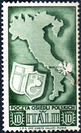 POLONIA, CORPO POLACCO NELLA II G. M. IN ITALIA, 1946, 10 £., FRANCOBOLLO NUOVO (MLH*) Un:IT-OC PO 26 - 1946-47 Corpo Polacco Periode
