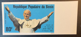 Benin 1982 Mi. 277 IMPERF ND Pope Pape Papst Jean Paul II John Johannes Visite Visit Sainteté Cotonou - Papas