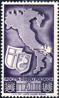 POLONIA, CORPO POLACCO NELLA II G. M. IN ITALIA, 1946, 80 £., FRANCOBOLLO NUOVO (MLH*) Un:IT-OC PO 18 - 1946-47 Période Corpo Polacco