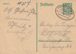 Allemagne Ambulant Chemnitz - Aue - Adorf Sur Entier Postal 1926 - Postwaardestukken