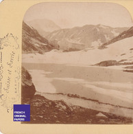 Hospice Du Grand Saint Bernard Photo Stéréoscopique 16,8x8,5cm Vers 1890 Valais Suisse Lac Hiver C5-29 - Photos Stéréoscopiques