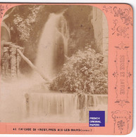 Cascade De Grésy Près Aix Les Bains - Photo Stéréoscopique 17,6x8,8cm Vers 1890 - Gorges Du Sierroz Alpes Savoie C5-29 - Photos Stéréoscopiques