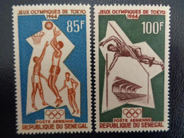 SENEGAL P.A.  1964 Y&T N° 43 & 44 ** - JEUX OLYMPIQUES DE TOKYO - Senegal (1960-...)