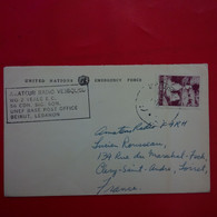 LETTRE BEYROUTH UNITED NATIONS POUR CLERY SAINT ANDRE - Líbano