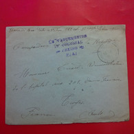 LETTRE CHINE PEKIN CACHET LE VAGUEMESTRE 16EME COLONIAL POUR TROYES - 1912-1949 République