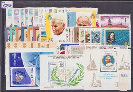 Poland 1987 Full Year / Invasion, World War II, Pope John Paul II, Hafnia, Space, Olymphilex, Bees  W/o Bl. 88 MNH** - Annate Complete