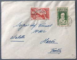 Viet-Nam, Timbres Indochine Surchargé Sur Enveloppe, D'Hanoi Pour Hanoi (local) - (B1920) - Vietnam