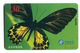 Télécarte China Telecom : Papillon - Papillons